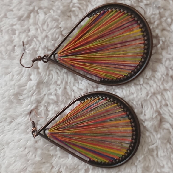 no brand Jewelry - Vibrant Multicolor Teardrop Earrings